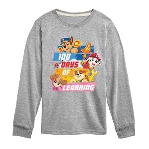 Boys' - Paw Patrol - 100 Days Of Learning Long Sleeve Graphic T-Shirt - 1 of 4