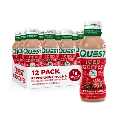 Quest Nutrition Iced Coffee, Peppermint Mocha - 10 Fl Oz (Pack of 12)