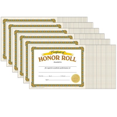 Trend Enterprises 8.5" x 11" Honor Roll Classic Certificates (T-11307-6)