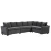 NicBex Modern 124.8" Pull Out Sofa Bed Chenille Convertible Sleeper Sofa with USB Ports for Living Room - 4 of 4