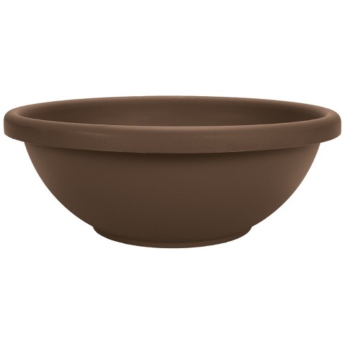 Hc Companies Gab14000e21 Classic 14 Inch Diameter X 5 5 Inch Tall Plastic Garden Flower Round Bowl Planter Pot Container Chocolate Target