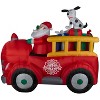 Gemmy Christmas Inflatable Santa's Vintage Fire Truck, 5 ft Tall, Multi - 4 of 4