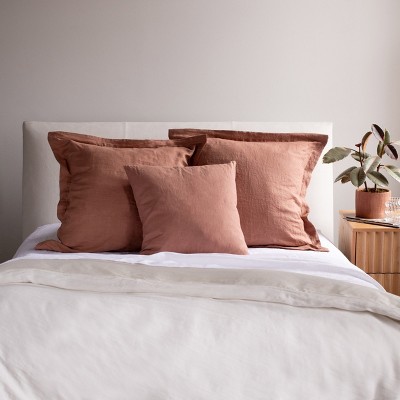 Clay 20" Square French Linen Throw Pillow Sham