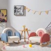 Infans Kids Rocking Chair Children Armchair Velvet Upholstered Sofa w/ Solid Wood Legs - 4 of 4