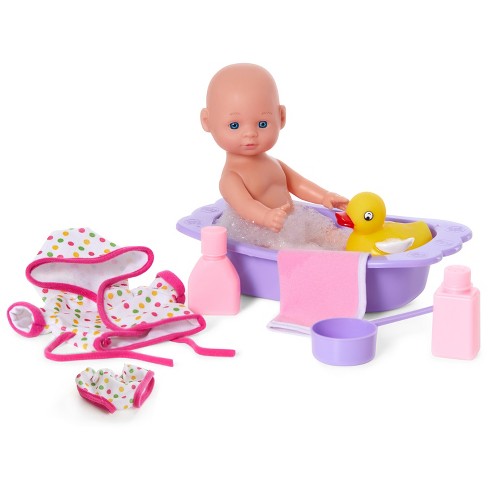 Kidoozie Bathtime Baby 12 inch Doll Bath Tub And Accessories For Kids Pretend Play Ages 3 And Up Target