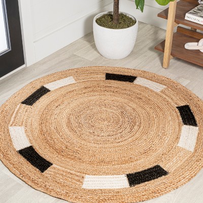 Porto Geometric Jute Circle - JONATHAN Y