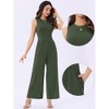 INSPIRE CHIC Women's Dressy Casual One Piece Outfits Sleeveless Crewneck Wide Leg Summer Jumpsuit - 2 of 4
