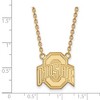 Black Bow Jewelry 10k Yellow Gold Ohio State Buckeyes NCAA Necklace 18 Inch - 2 of 4