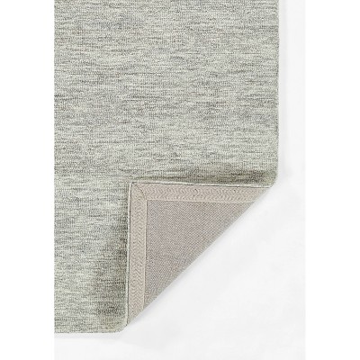 Light Grey Hand-Tufted Wool Rectangular Area Rug 5' x 8'