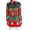 BLUEMING Women Sweaters Ugly Christmas Reindeer Knit Cardigans - Maximalist Festive Textures - 4 of 4