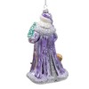 Kurt Adler 7-Inch Bellissimo Glass Periwinkle Santa Ornament - 3 of 4