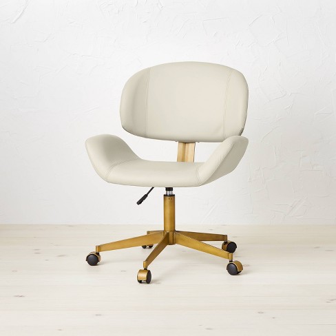 Faux leather best sale task chair