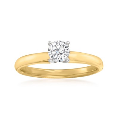 Ross-Simons 0.50 Carat Diamond Solitaire Ring in 14kt Yellow Gold Size 9