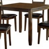 Royal Hampton 5 Piece Dining Table Set with Leatherette Seating, Brown - 3 of 4
