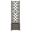 vidaXL Garden Planter with Integrated Trellis - Weather Resistant PP - Large Capacity 7.9 gal - Suitable for Both Indoor and Outdoor Use - Anthracite - 3 of 4