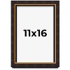 PosterPalooza | Modern Shadow Box 1" Depth Brown Picture Frame - UV Acrylic, Backing, Hanging Hardware - 2 of 4