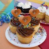 Buffalo State College Primary Logo Heart Love Cupcake Picks Toppers Decoration Set of 6 - 4 of 4