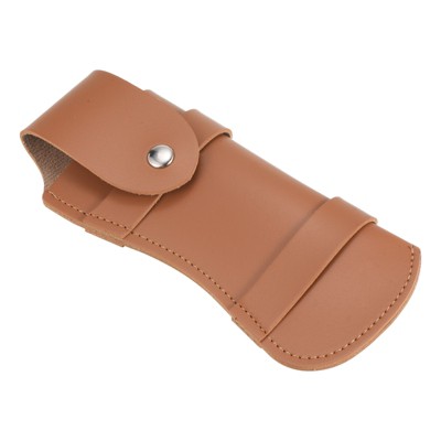 Unique Bargains Outdoors Camping Fishing PU Leather Soft Felt Lining Belt Loop Knife Sheath