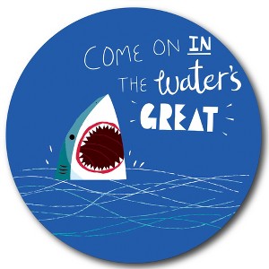 Courtside Market Global Wonders Photography Collection, Advice From Shark Statement Piece Wood Décor - 1 of 4