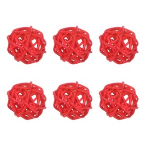 Unique Bargains Wicker Rattan Balls Decorative Orbs Vase Fillers Bowl Fillers for Christmas/DIY Crafts 30mm/1.2 Inch - 1 of 4