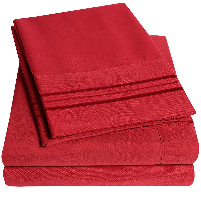 4 Piece Sheet Set, Ultra Soft 1800 Series, Double Brushed Microfiber by Sweet Home Collection™, 1 of 6