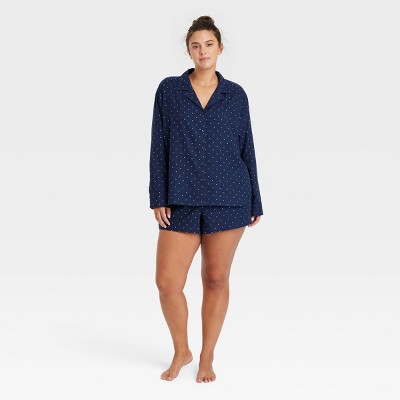 M.A.B.E - Auden Print Long Sleeve Top - Navy main image 1