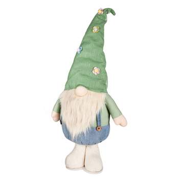 Evergreen Beautiful Green Floral Gnome Table Decor - 16 x 9 x 32 Inches