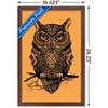 Trends International Rachel Caldwell - Warrior Owl On Orange Framed Wall Poster Prints - 3 of 4