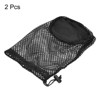 Unique Bargains Nylon Drawstring Cord Lock Closure Mesh Golf Ball Bag Black 2 Pcs - 3 of 4