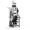 MOEPISY Golf Bag Organizer Golfing Storage Stand for Garage Golf Bags Golfing Rack with Wheels Black - 2 of 4