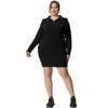 Agnes Orinda Women's Plus Size Knit Long Sleeve Zipper Collar Pullover Mini Sweater Dresses - 3 of 4
