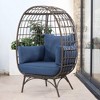 UPTIOT Egg Patio Chair with Cushions - 3 of 4