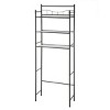 3-Shelf over the Toilet Steel Wall Mount Storage Shelf Unit, Black, Holds up to 30 lb Capacity - 2 of 4