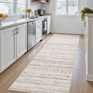 MontVoo Boho Minimalist Geometric Washable Rug - 1 of 4