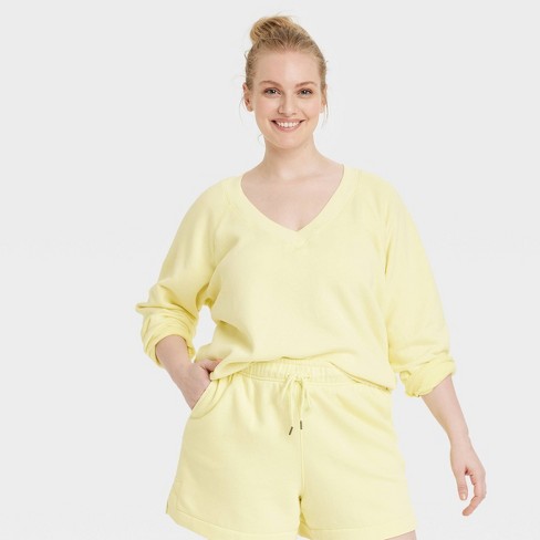 Women's Relaxed Pullover Sweatshirt - Universal Thread™ Yellow 1X