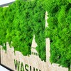 Wall Art, Iron Moss City Metal Wall Art, Rectangular Photo Framed Moss Wall Decor for Living Room Art Moss Wall Decoration - 4 of 4