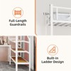 Sapphtopaz Metal Twin Size Loft Bed with L-Shaped Desk & Storage Space,Space-Saving Bed Frame with Stairs & Guardrail,Bunk Bed for Adults&Teen - 2 of 4