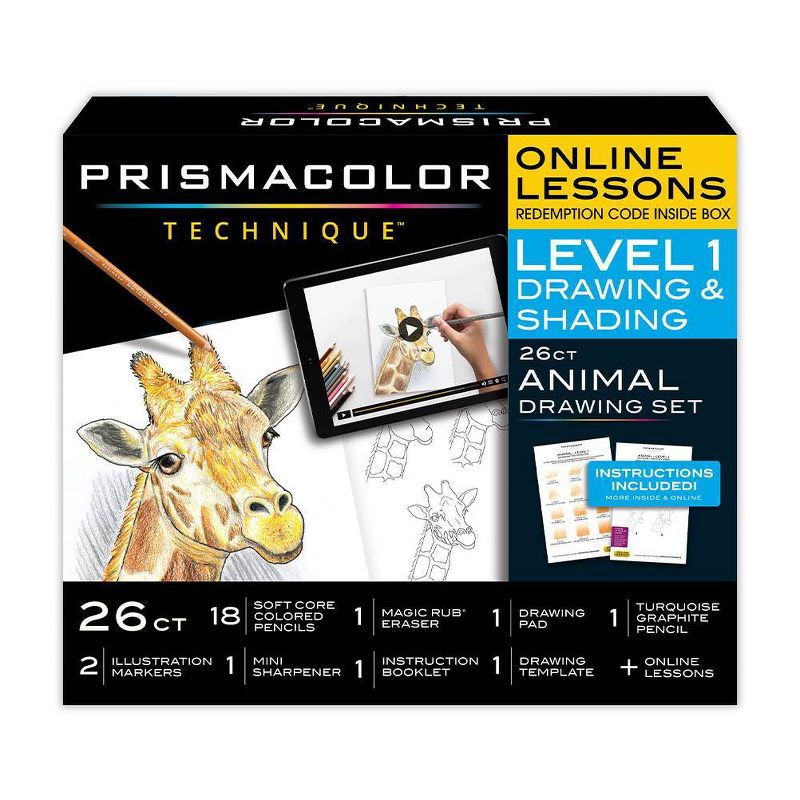 Prismacolor Technique 26pk Animal Drawing Pencils with Digital Lessons, 1 of 7