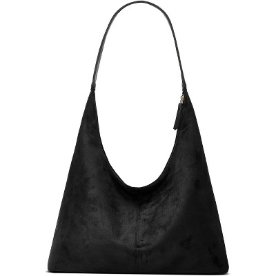 Trendy Suede Crescent Shoulder Bag Women Tote Bag Satchels Crossbody Purse Top-handle Travel Handbag