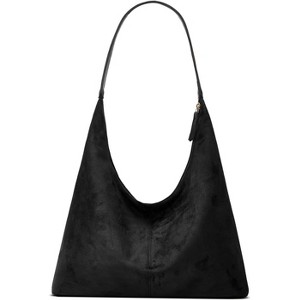 Trendy Suede Crescent Shoulder Bag Women Tote Bag Satchels Crossbody Purse Top-handle Travel Handbag - 1 of 4