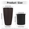 Okak Round/Square Self-Watering Planter with Faux Rattan Design 22.5 Inch Auto-Irrigation Pot for Indoor/Outdoor Plants - 3 of 4