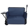 3-in-1 Convertible Folding Wagon Cart w/Bench Seat & Rear-Mounted Folding Tabletop, 500lbs Heavy-Duty Utility Wagon, 180L Capacity All-Terrain Wheels - 4 of 4