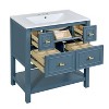 YOOCOZZ 30'' FreeStanding Bathroom Vanity with Ceramic Sink and 5 Drawers - 4 of 4