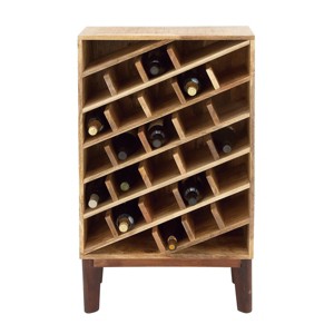 Modern Wood Wine Rack Brown - Olivia & May - 1 of 4