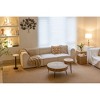 JIONJOY Farmhouse Nesting Coffee Table Set - 2-Piece Round Tables with Stump Pattern - 2 of 4