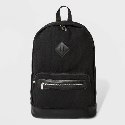 target black leather backpack