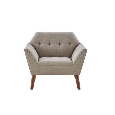VYNXARIA Mid Century Modern lounge chair with arm support£¬LIGHT GREY