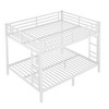 TiramisuBest Twin-over-Full Bunk Bed: Heavy-duty Sturdy Metal, Noise Reduced,Wooden Guardrail, Convenient for Three, No Box Spring, White - 3 of 4