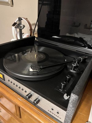 Crosley Coda Shelf System Vinyl Record Player - Black Gold : Target