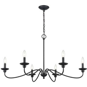 Millennium Lighting Delvona 6 - Light Chandelier in  Matte Black - 1 of 4